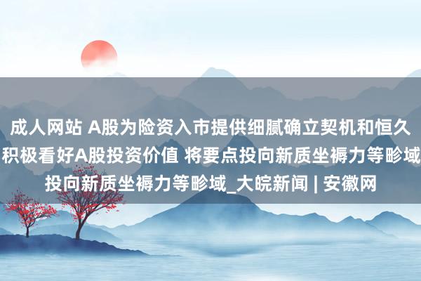 成人网站 A股为险资入市提供细腻确立契机和恒久升值空间 行业机构积极看好A股投资价值 将要点投向新质坐褥力等畛域_大皖新闻 | 安徽网