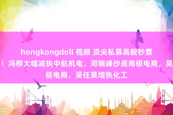 hongkongdoll 视频 顶尖私募高毅钞票最新执仓来了！冯柳大幅减执中航机电，邓晓峰抄底南极电商，吴任昊增执化工