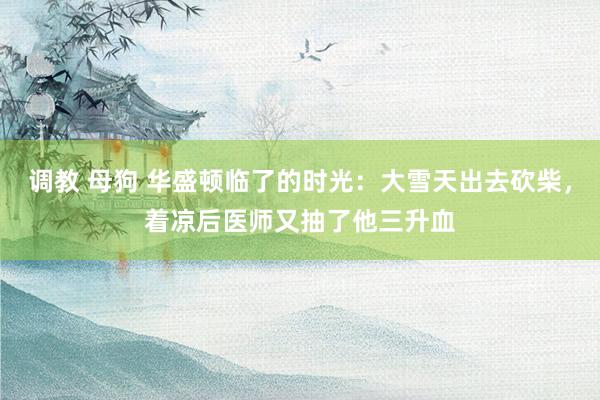 调教 母狗 华盛顿临了的时光：大雪天出去砍柴，着凉后医师又抽了他三升血