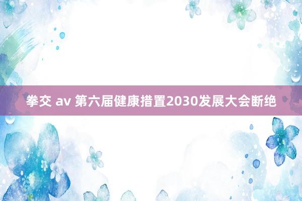 拳交 av 第六届健康措置2030发展大会断绝