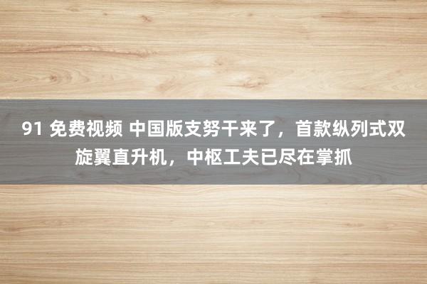 91 免费视频 中国版支努干来了，首款纵列式双旋翼直升机，中枢工夫已尽在掌抓