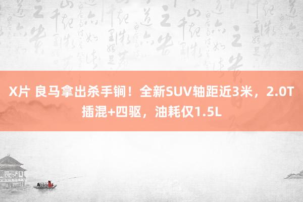 X片 良马拿出杀手锏！全新SUV轴距近3米，2.0T插混+四驱，油耗仅1.5L