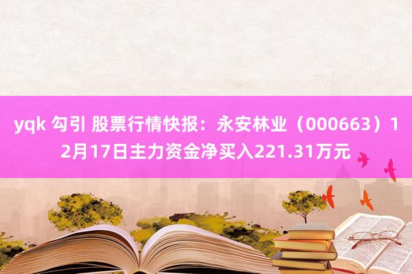 yqk 勾引 股票行情快报：永安林业（000663）12月17日主力资金净买入221.31万元