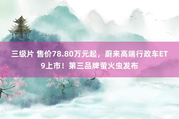 三级片 售价78.80万元起，蔚来高端行政车ET9上市！第三品牌萤火虫发布