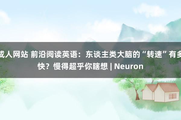 成人网站 前沿阅读英语：东谈主类大脑的“转速”有多快？慢得超乎你瞎想 | Neuron