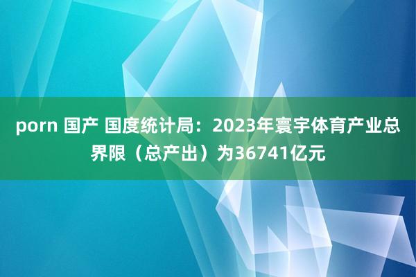 porn 国产 国度统计局：2023年寰宇体育产业总界限（总产出）为36741亿元