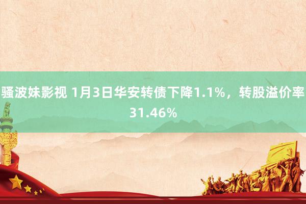 骚波妹影视 1月3日华安转债下降1.1%，转股溢价率31.46%