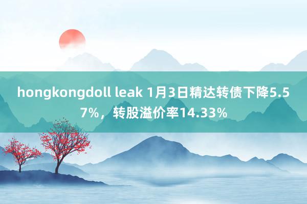 hongkongdoll leak 1月3日精达转债下降5.57%，转股溢价率14.33%