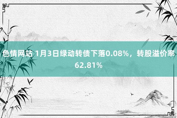 色情网站 1月3日绿动转债下落0.08%，转股溢价率62.81%