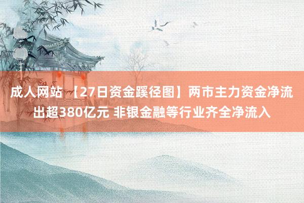 成人网站 【27日资金蹊径图】两市主力资金净流出超380亿元 非银金融等行业齐全净流入