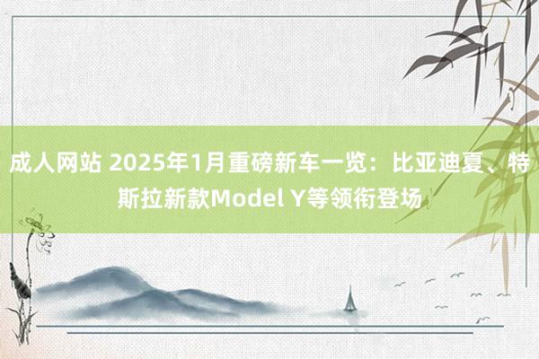 成人网站 2025年1月重磅新车一览：比亚迪夏、特斯拉新款Model Y等领衔登场