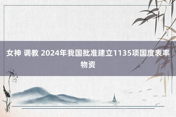 女神 调教 2024年我国批准建立1135项国度表率物资