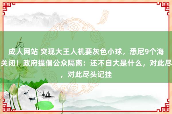 成人网站 突现大王人机要灰色小球，悉尼9个海滩首要关闭！政府提倡公众隔离：还不自大是什么，对此尽头记挂